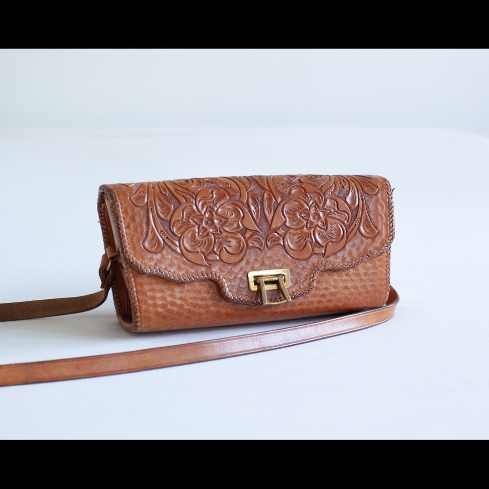 Mexican leather purse & wallet - vintage